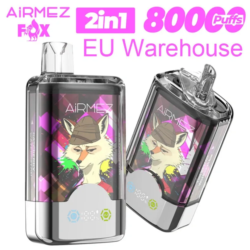 Airmez 80000 Puffs 80K Fox 2 в 1 Одноразовый вейп с двойным-вкусом