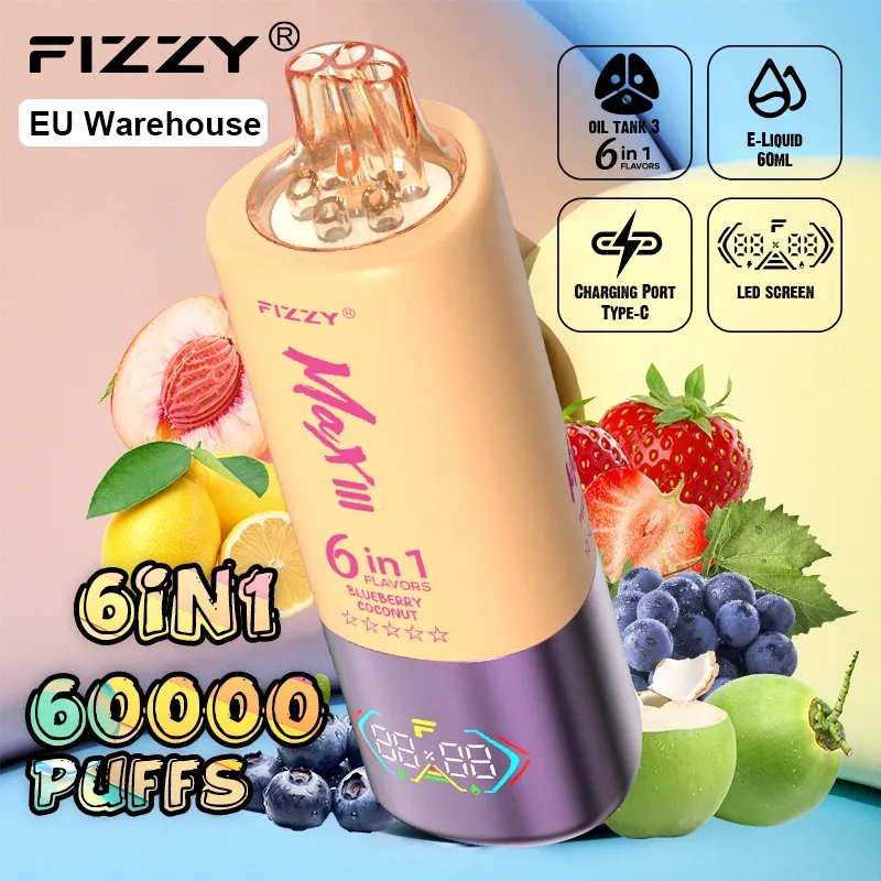 Fizzy 60000 Puffs Puff 60k Одноразовый вейп со вкусом 6 в 1