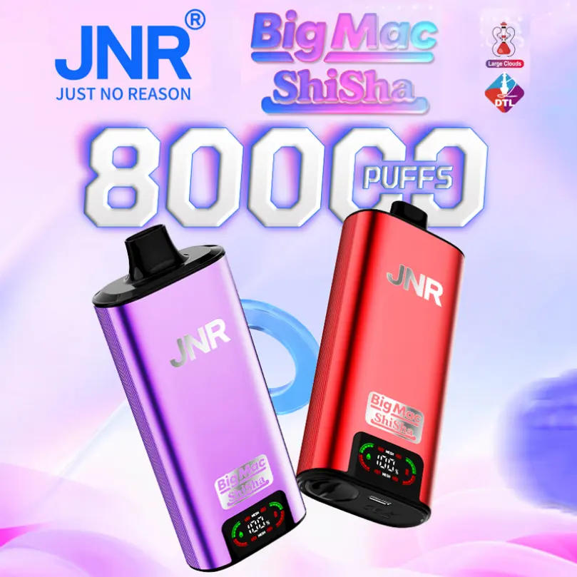 JNR 80000 80K Puffs Shisha Big Mac DTL Vaping Одноразовый вейп оптом