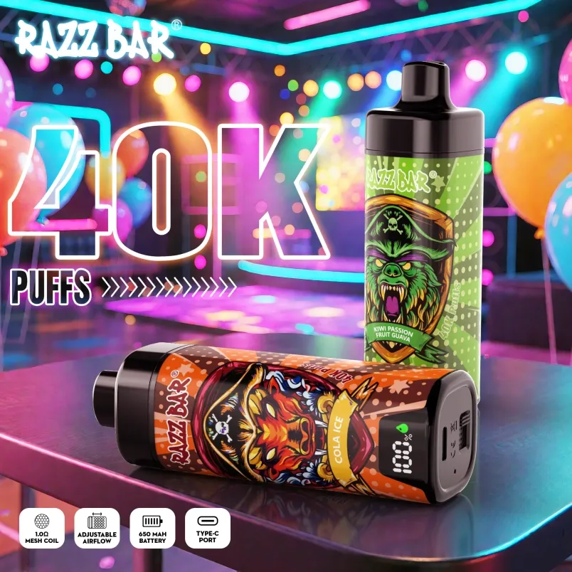Razz Bar 40000 Puffs Smart Screen 40k Одноразовый вейп